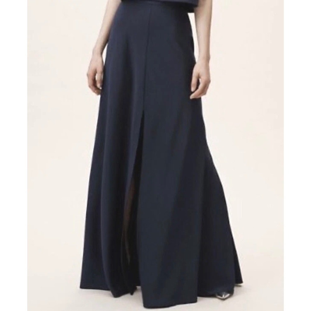 BHLDN Jenny Yoo Soleil Maxi Skirt Formal Evening Wedding Guest Women 0 Navy